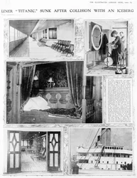 Liner Titanic Sunk after Collision with an Iceberg, from The Illustrated London News, 20th April 1912